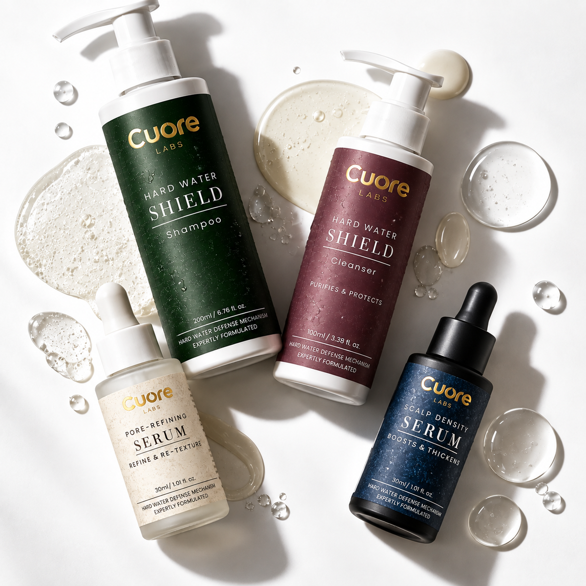 Complete Cuore Ritual — Shampoo + Cleanser + Pore-Refining Serum + Scalp Density Serum