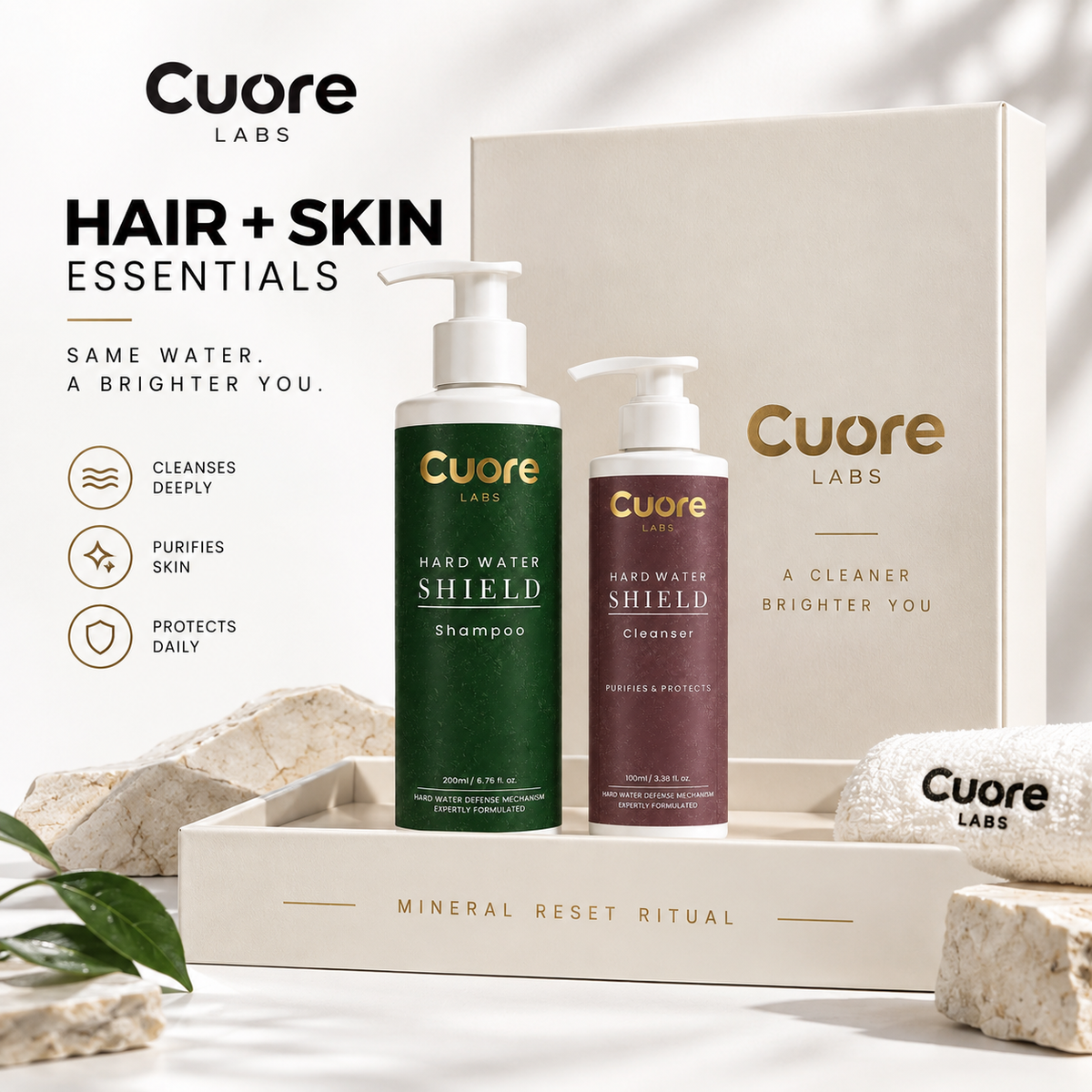 Cuore Discovery Duo — Hard Water Shampoo + Cleanser