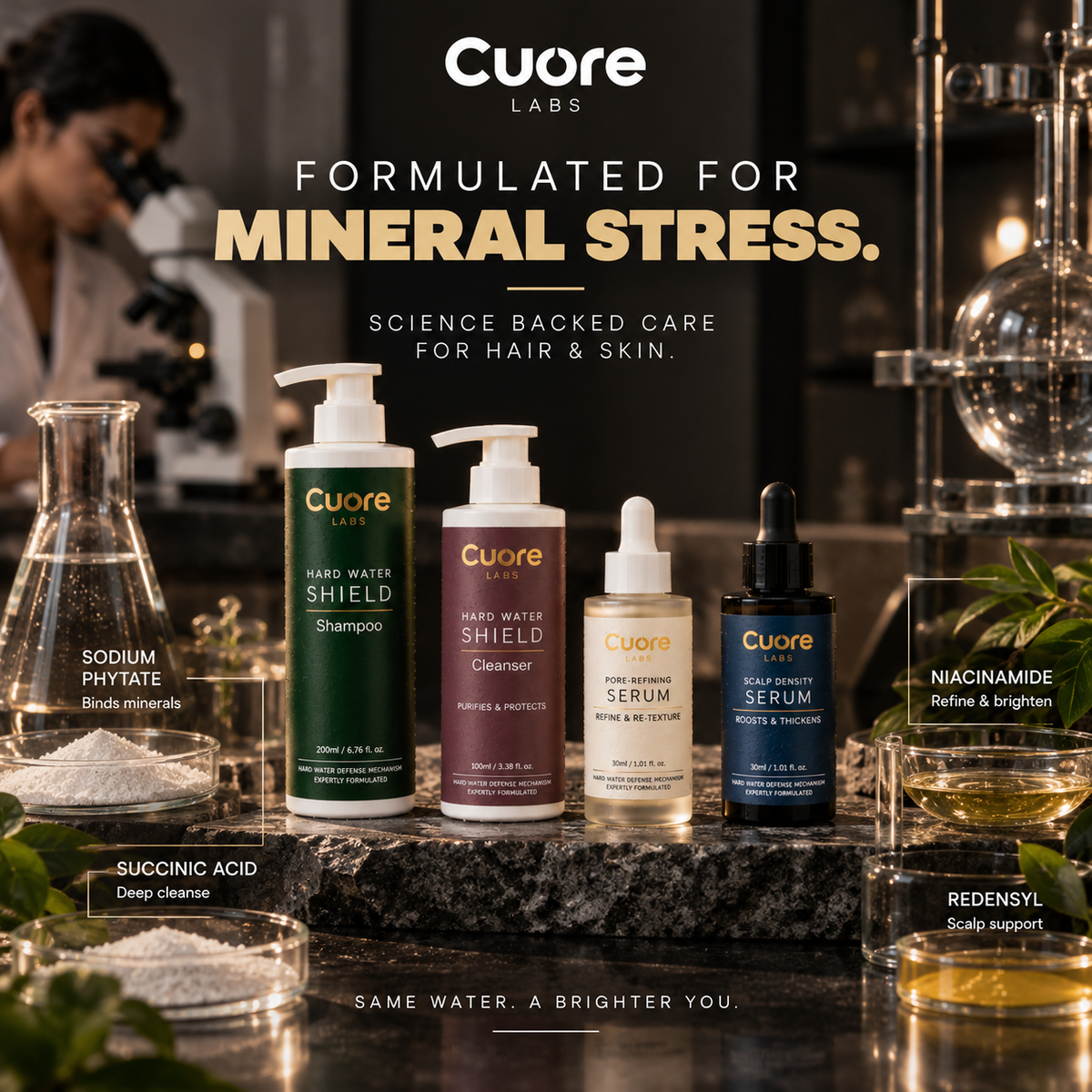 Complete Cuore Ritual — Shampoo + Cleanser + Pore-Refining Serum + Scalp Density Serum