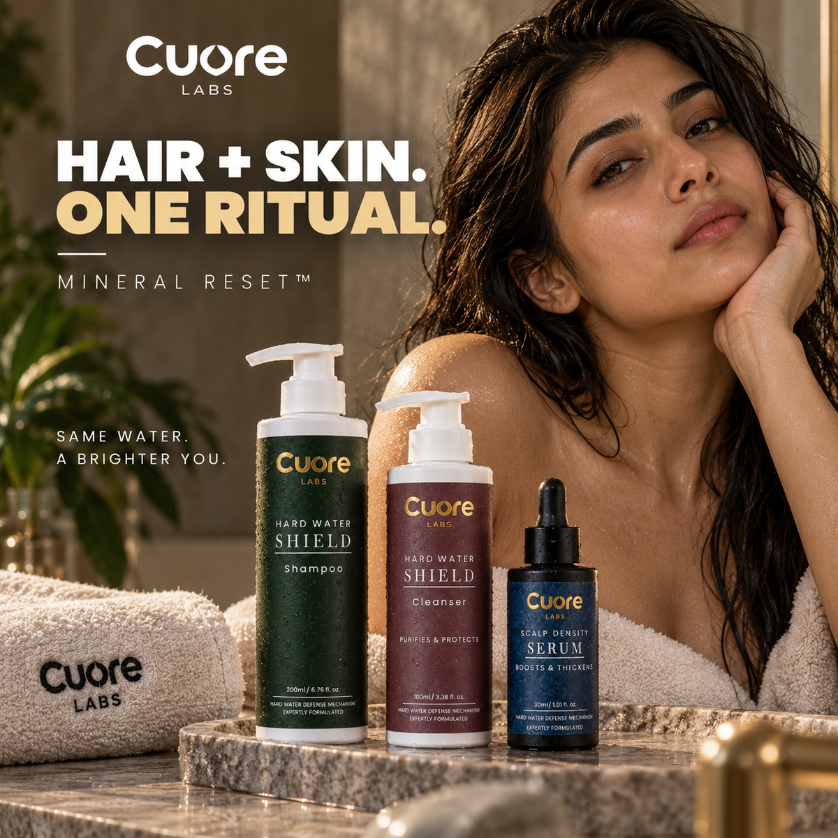 Hair + Skin Complete Ritual — Shampoo + Cleanser + Scalp Density Serum