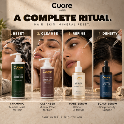 Complete Cuore Ritual — Shampoo + Cleanser + Pore-Refining Serum + Scalp Density Serum