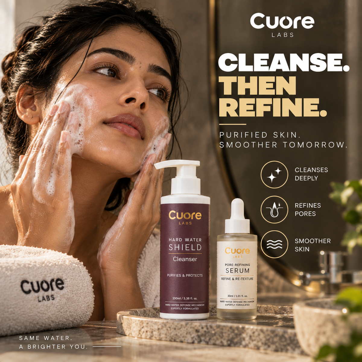 Complete Cuore Ritual — Shampoo + Cleanser + Pore-Refining Serum + Scalp Density Serum